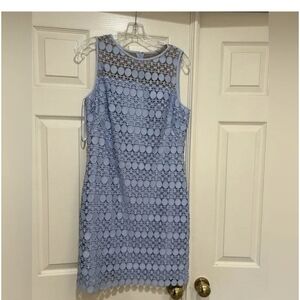 Lauren Ralph Lauren Light Blue Lace Mini Dress